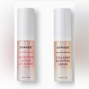 SONAGE DOUBLE PACK . collagen, boosting, serum and R&R peptide packed eye serum.